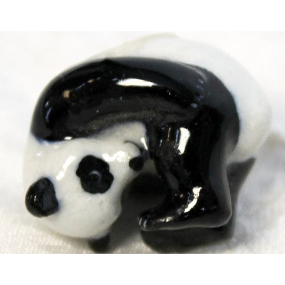 Small Wild Animal Figurines Ceramic Panda Baboon Stone Bear Shell Dog Carved - Picture 12 of 12